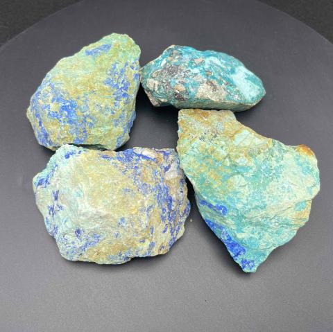 Chrysocolla with Azurite 4 pieces 